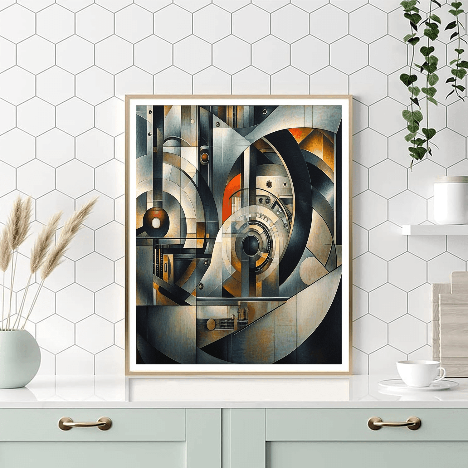 Boccioni Inspired Futurist Industrial Revolution - DIY Painting By Numbers Kit