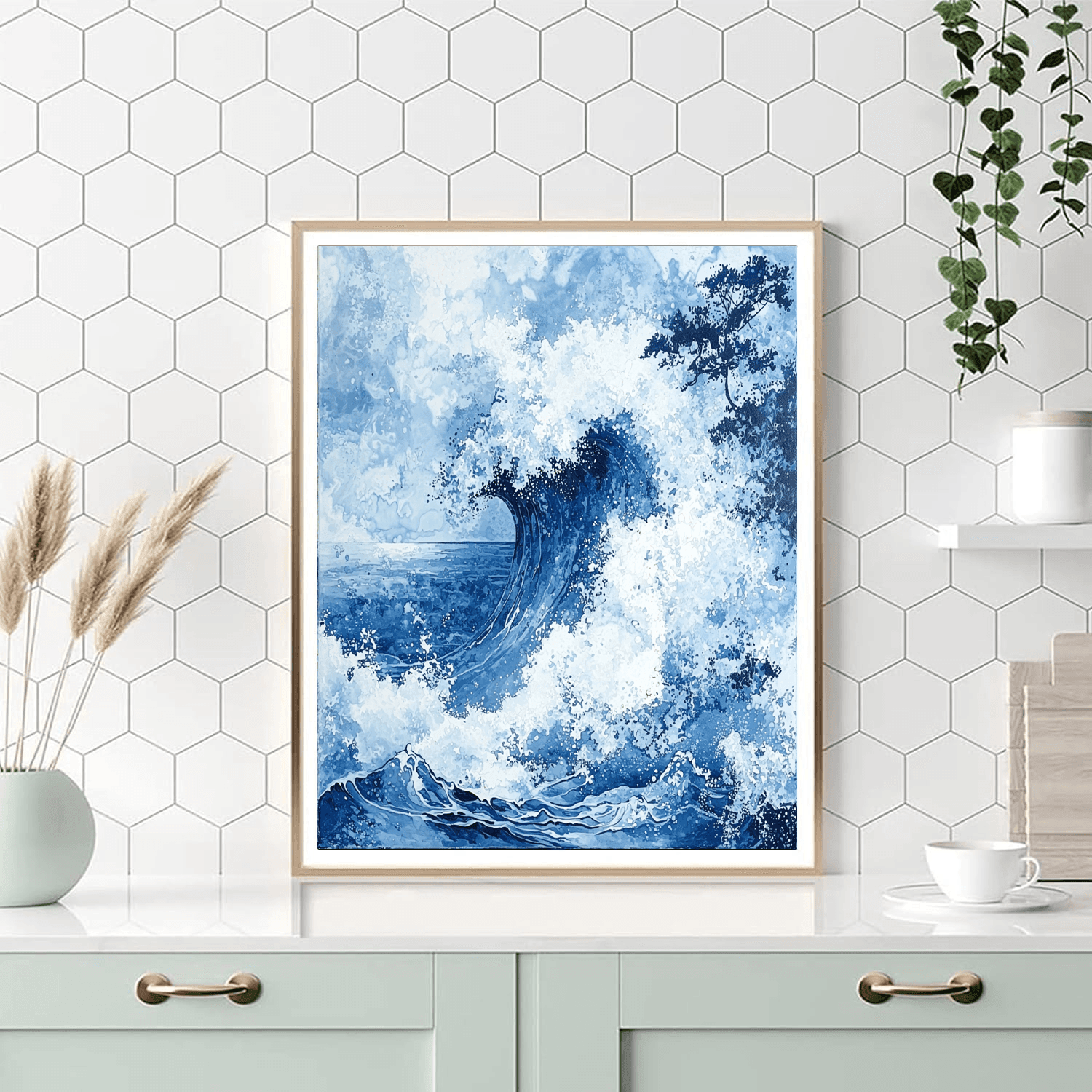 Hokusai Inspired Timeless Ocean Waves  Paint By Number