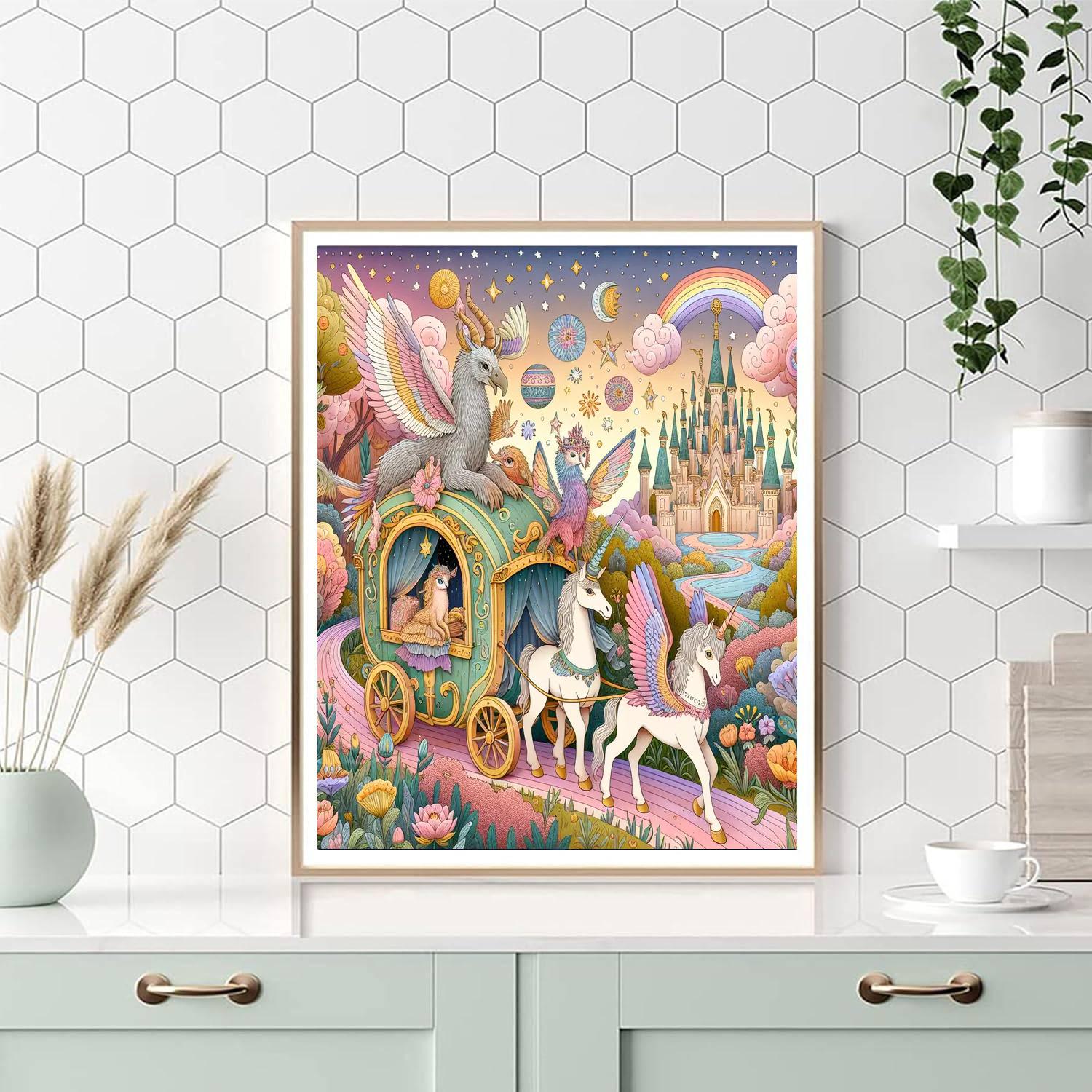 Fantasy Kingdom Caravan Paint By Numbers Art