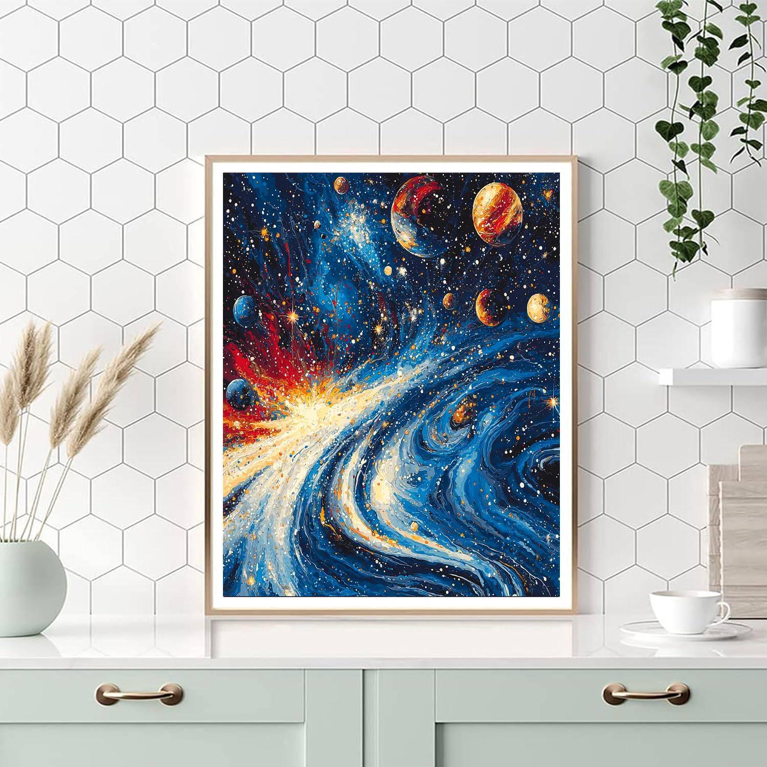 Jackson Pollock Inspired Dance Of The Cosmos  Paint By Numbers