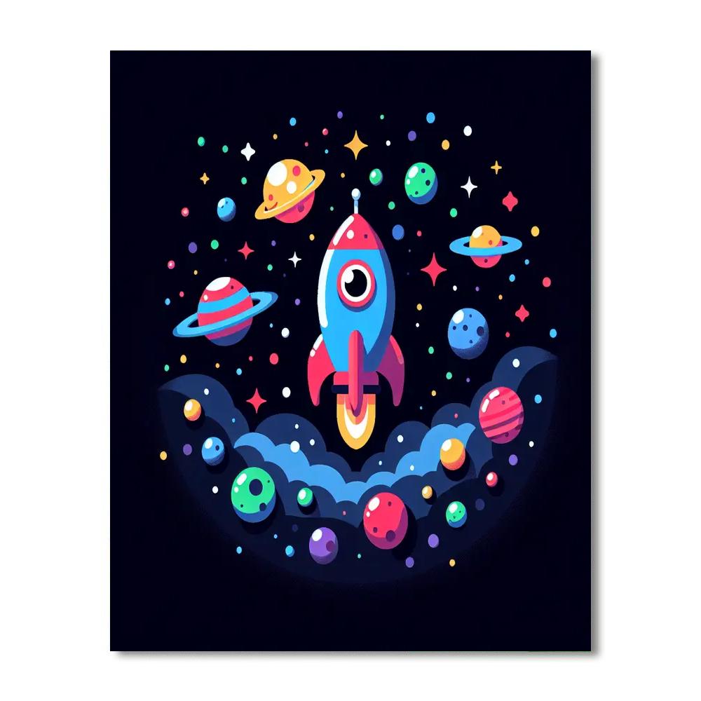 Galaxy Space Explorer Paint By Numbers