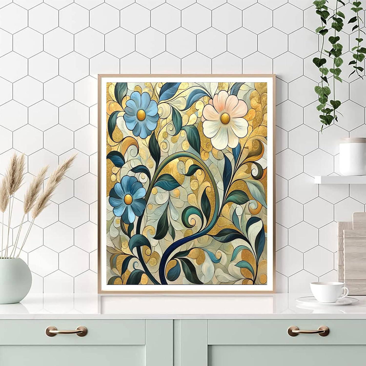 Alphonse Mucha Inspired Nature's Echoing Elegance  Paint By Numbers Kits