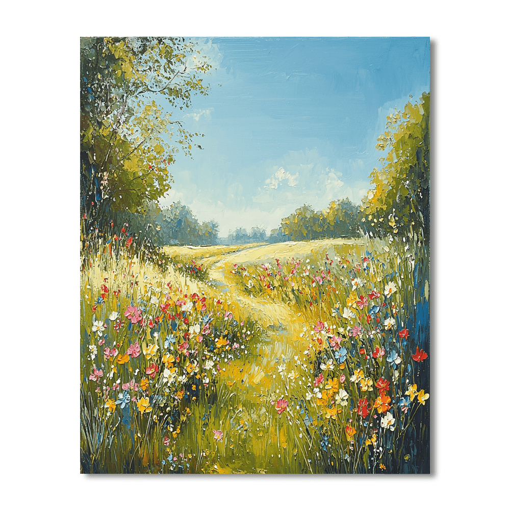 John Constable Inspired Peaceful Meadow  Numbered Painting Kits