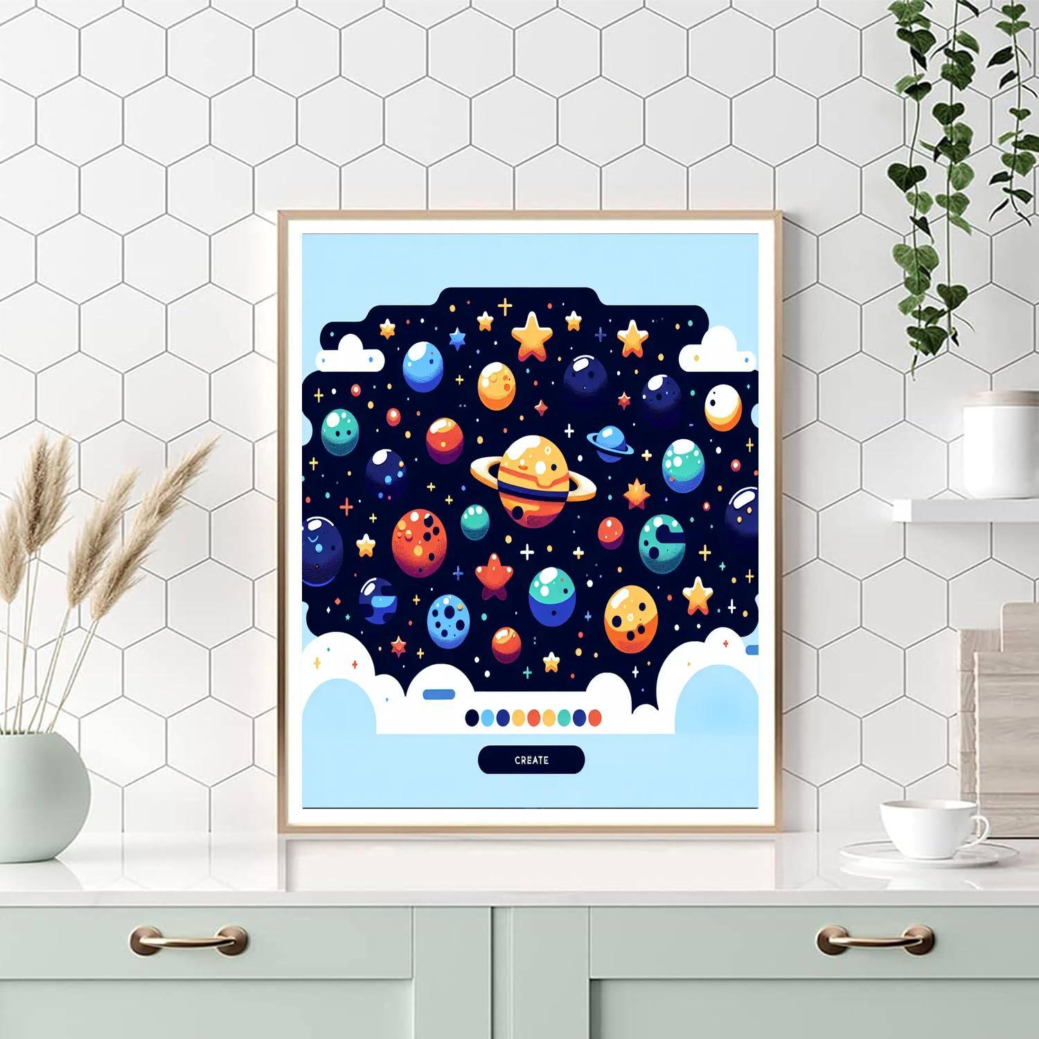 Glorious Galaxy Gathering Number Painting
