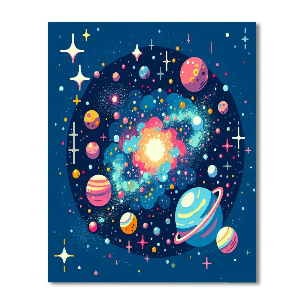 Galaxy Starry Nights DIY Paint By Numbers
