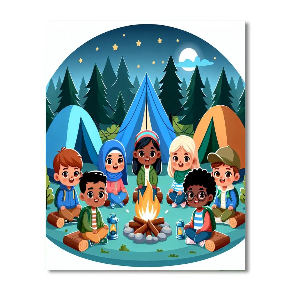 Camping Fun Number Painting