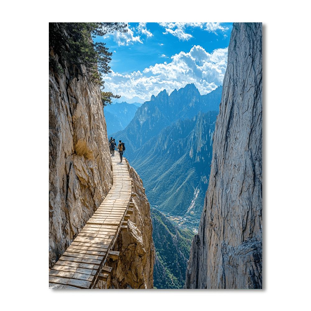 Mount Hua Plank Walk - China Numbered Painting Kits