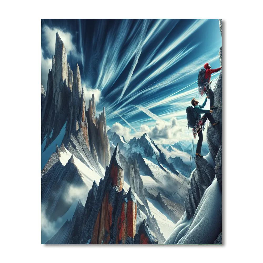Mountain Climb Adventure Number Painting