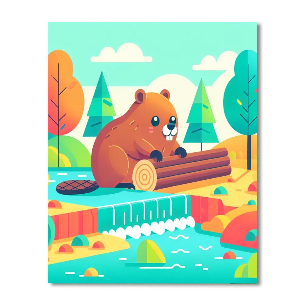Beaver's Busy Brook Paint By Numbers