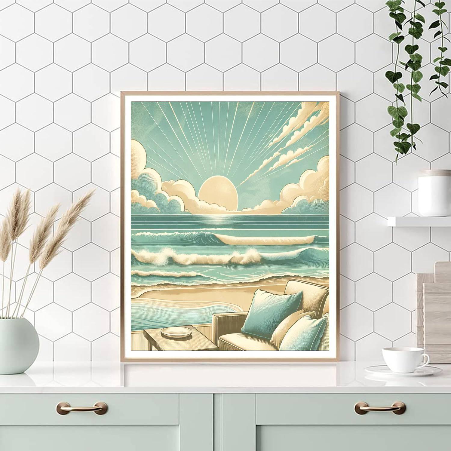 Serene Beach Oasis Paint By Numbers Art