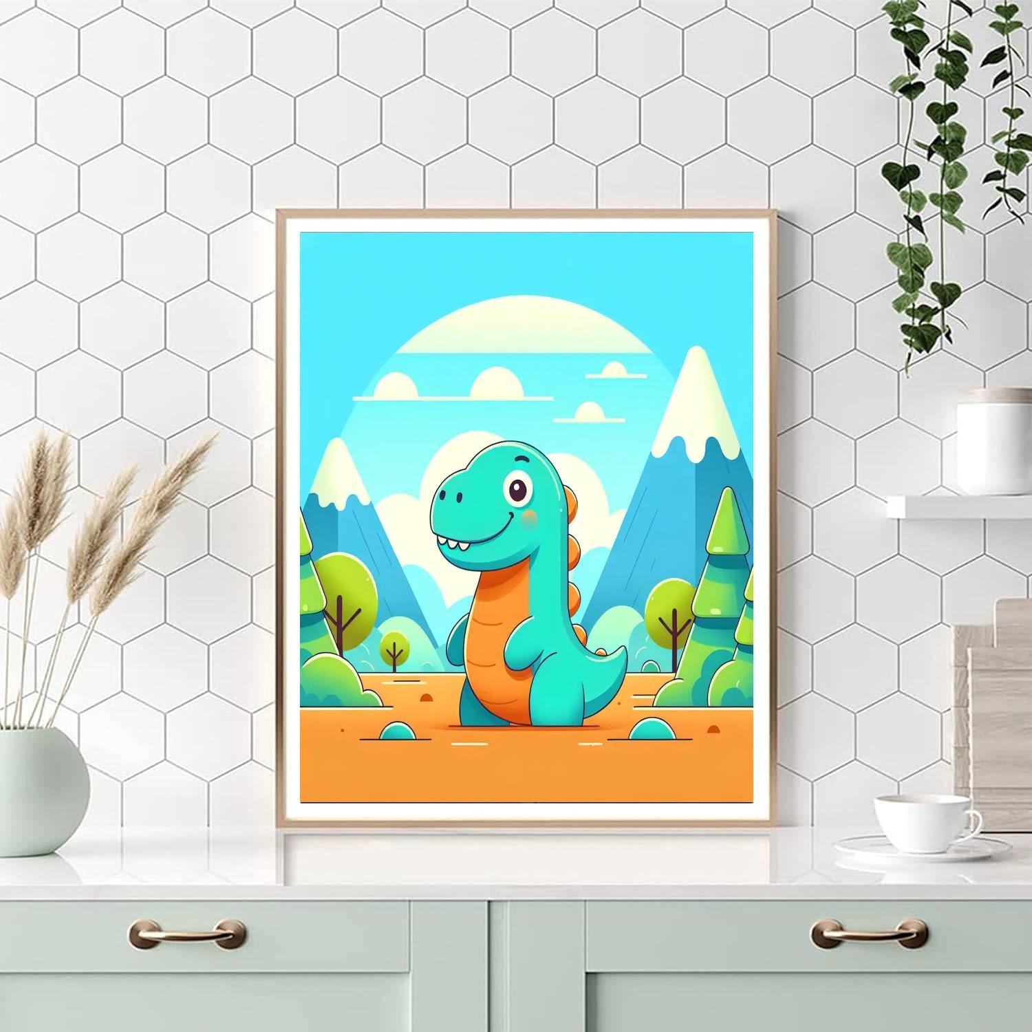 Fun Dino Expedition Painting Number Kit