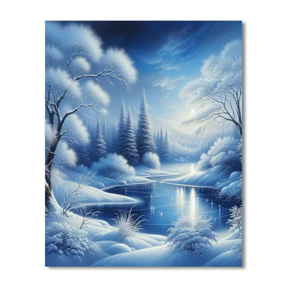 Glistening Icy Wonderland Paint By Color