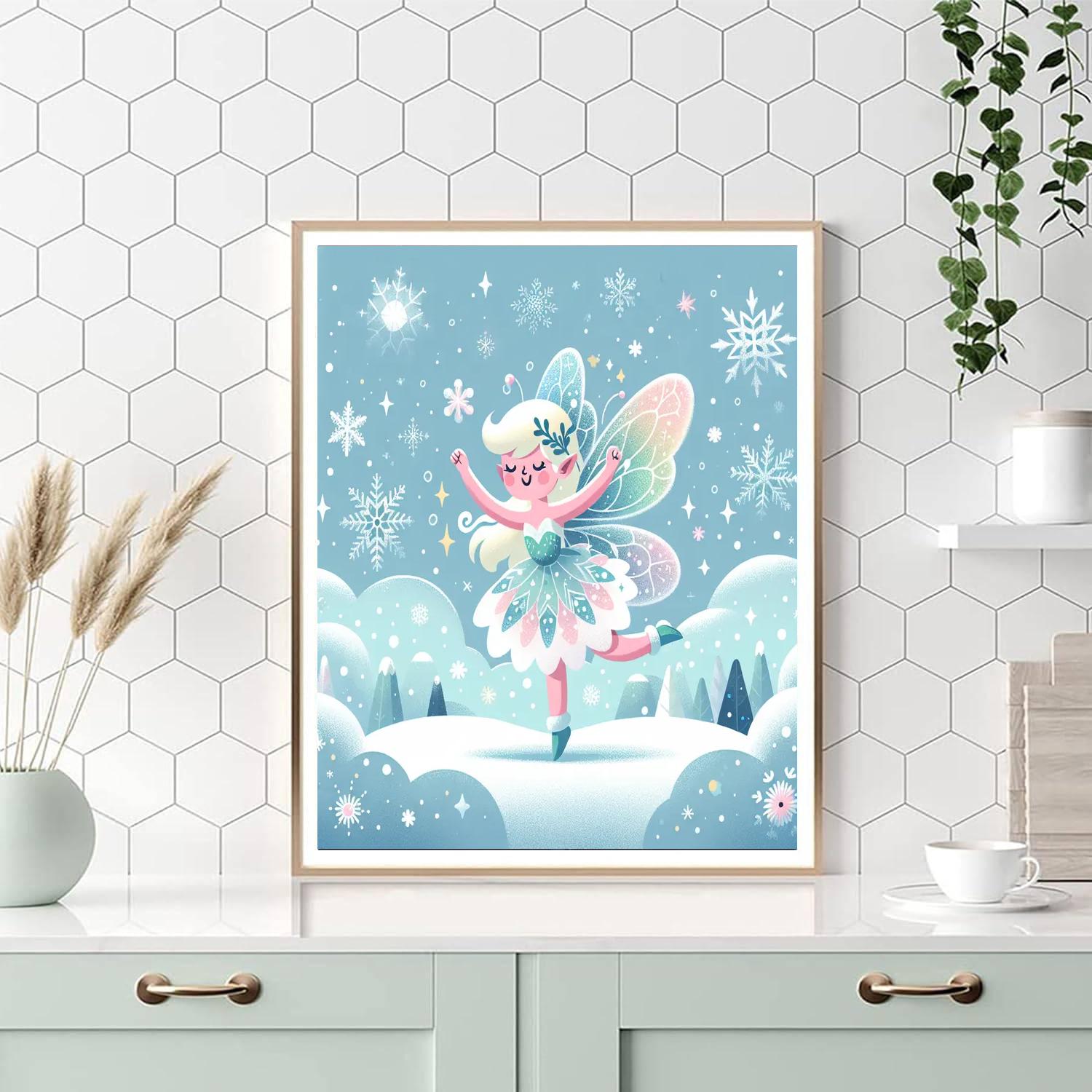 Magical Snow Fairy Painting By Numbers Kit