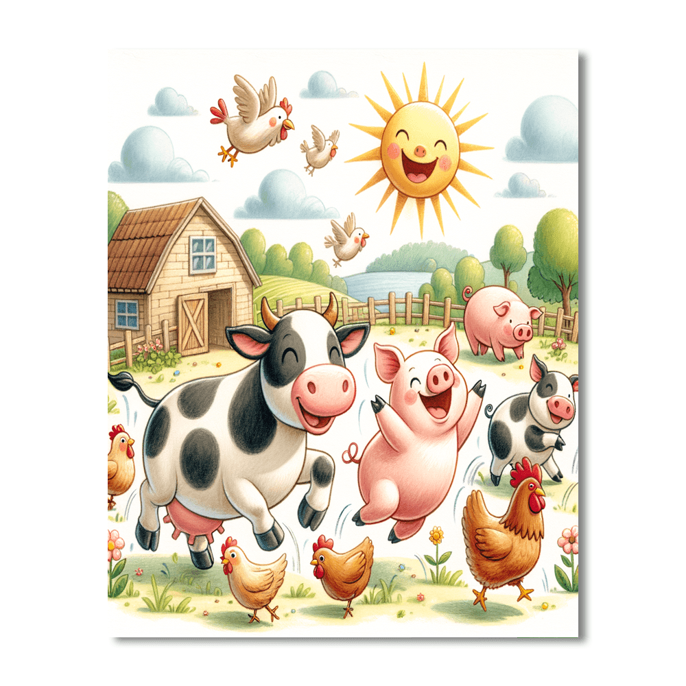 Sunny Farmyard Fun Paint By Color