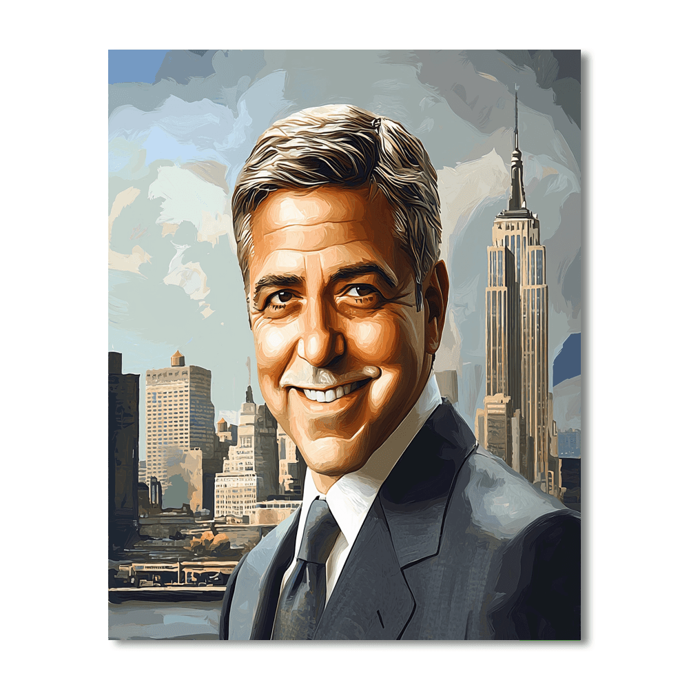 George Clooney: Classic Charisma Unbound Painting Number Kit