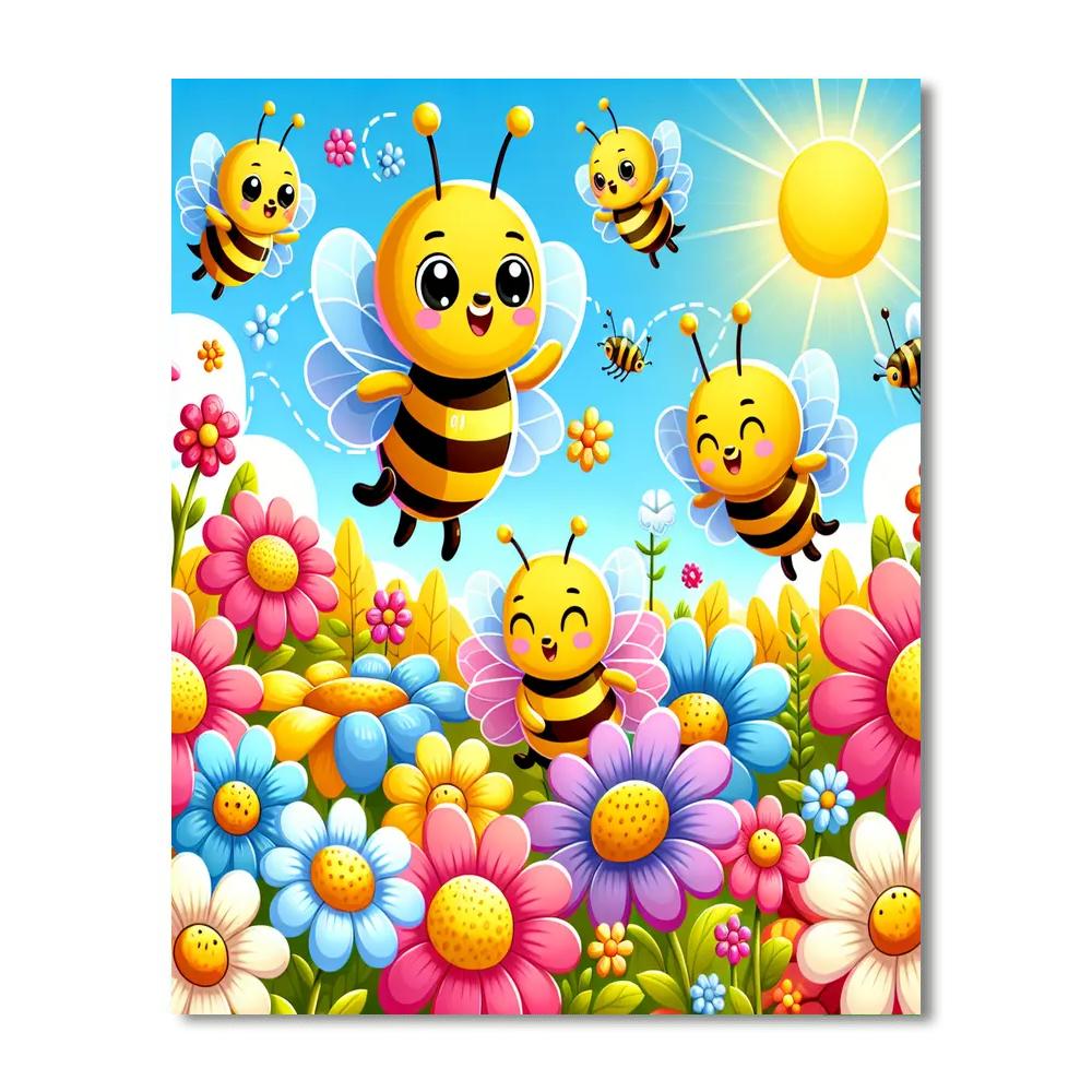 Dancing Honey Bees Paint By Numbers Kits