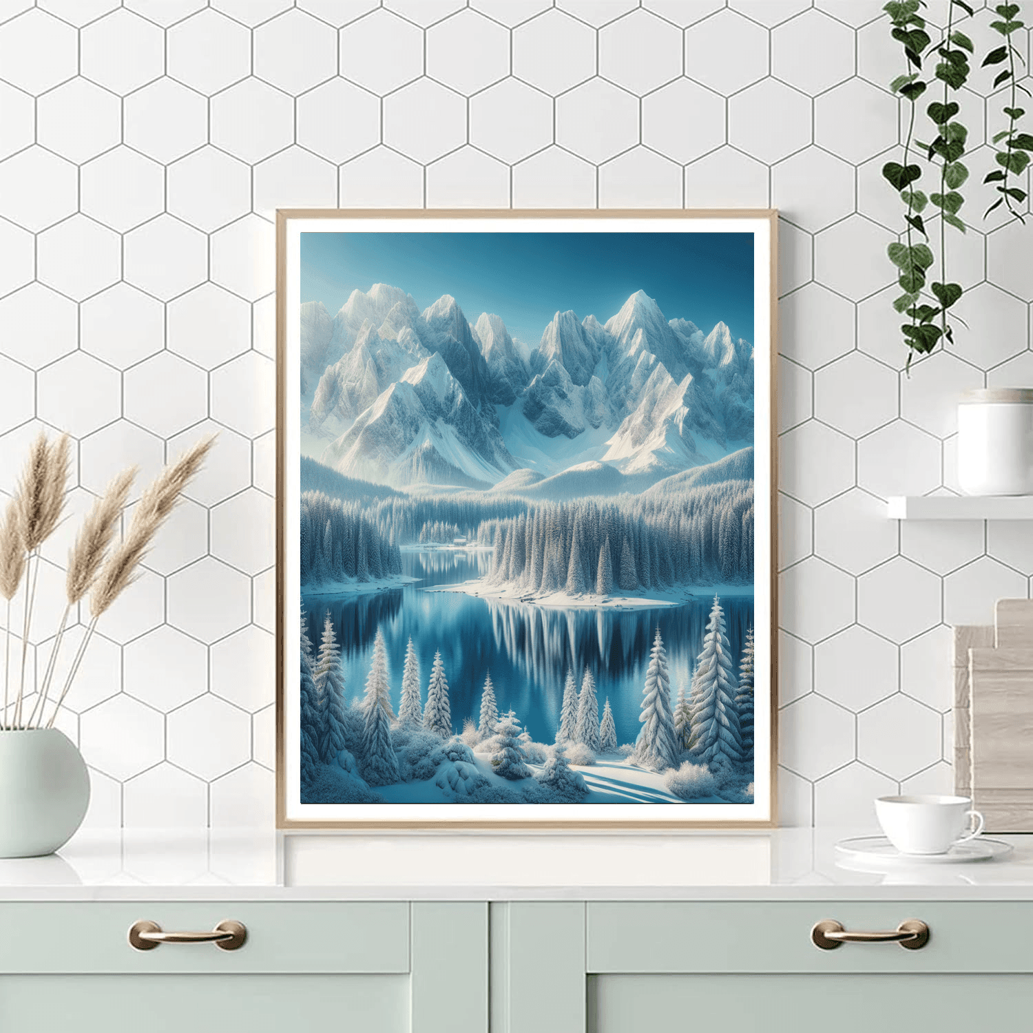 Winter Mountain Retreat Paint By Numbers