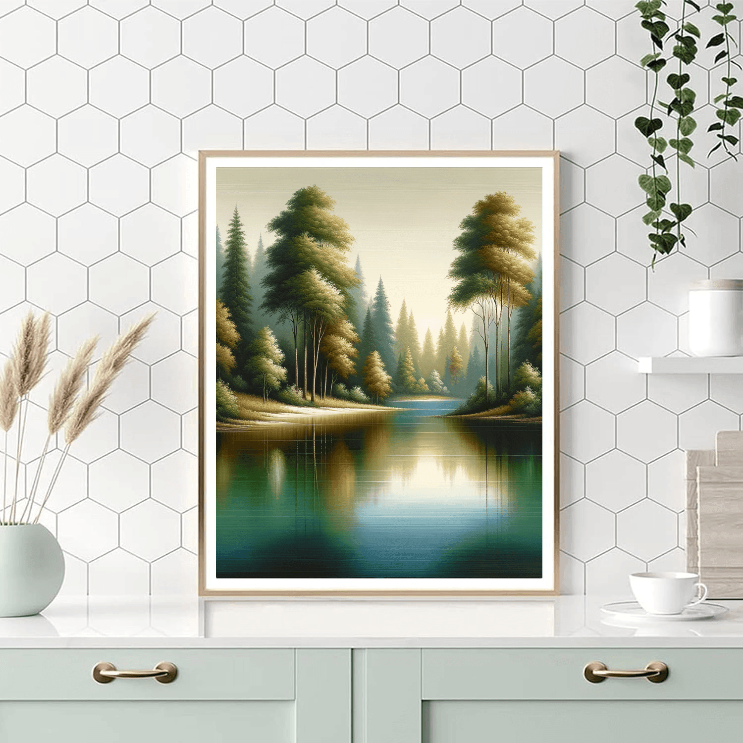 Tranquil Lakeside Reflections Paint By Color