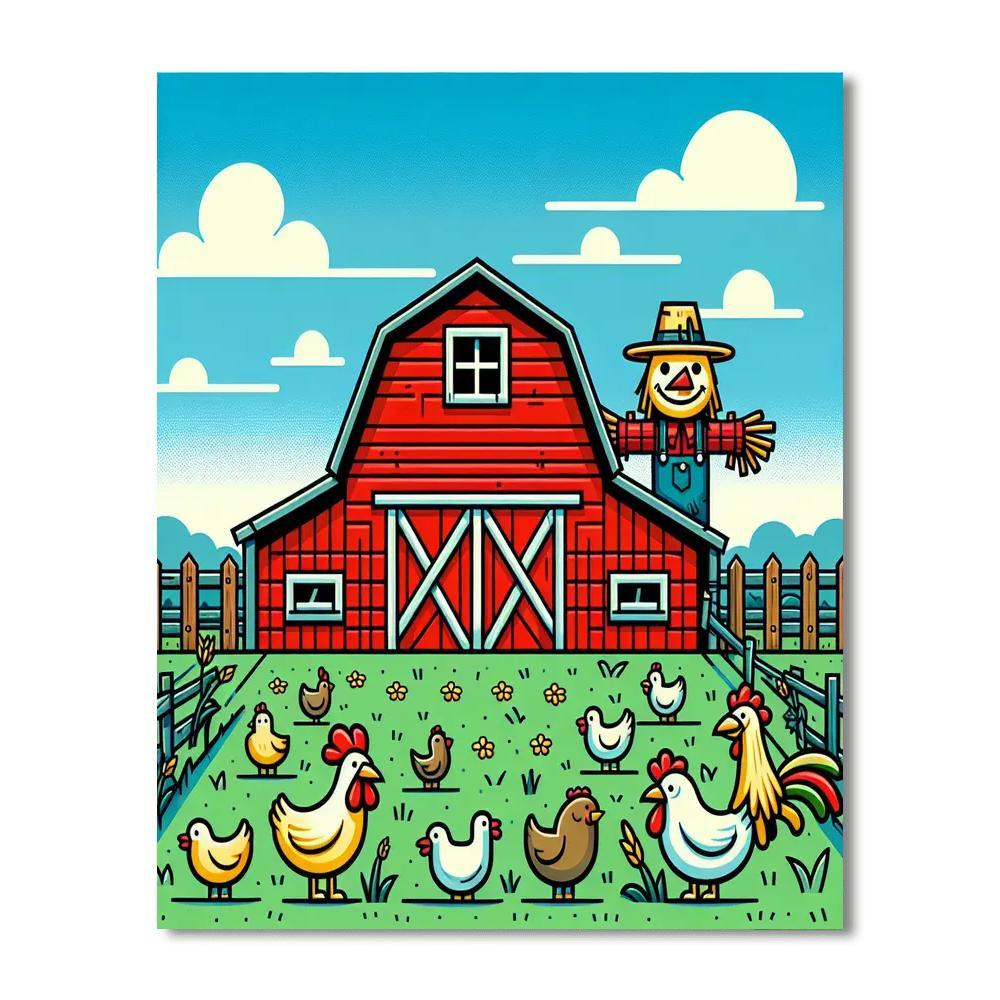 Sunny Day Farm Fun Painting By Numbers Kit