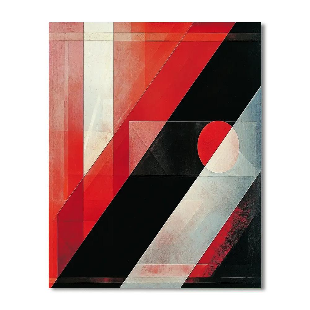 Kazimir Malevich Inspired Fluid Abstraction  Paint By Color