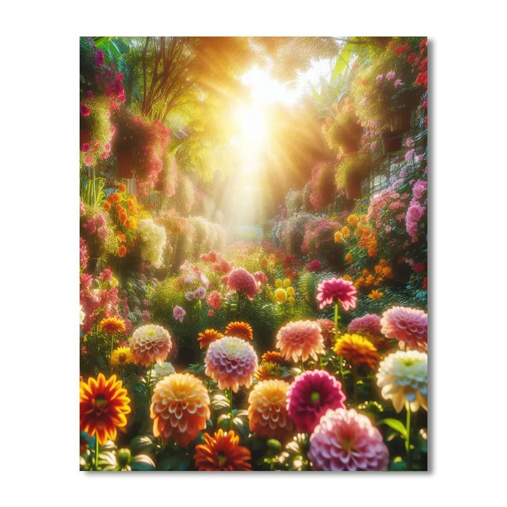Garden Bloom Burst Painting Number Kit