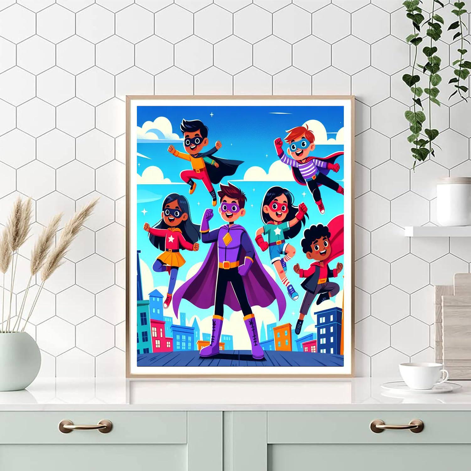 Creative Superhero Adventures Painting By Numbers Kit