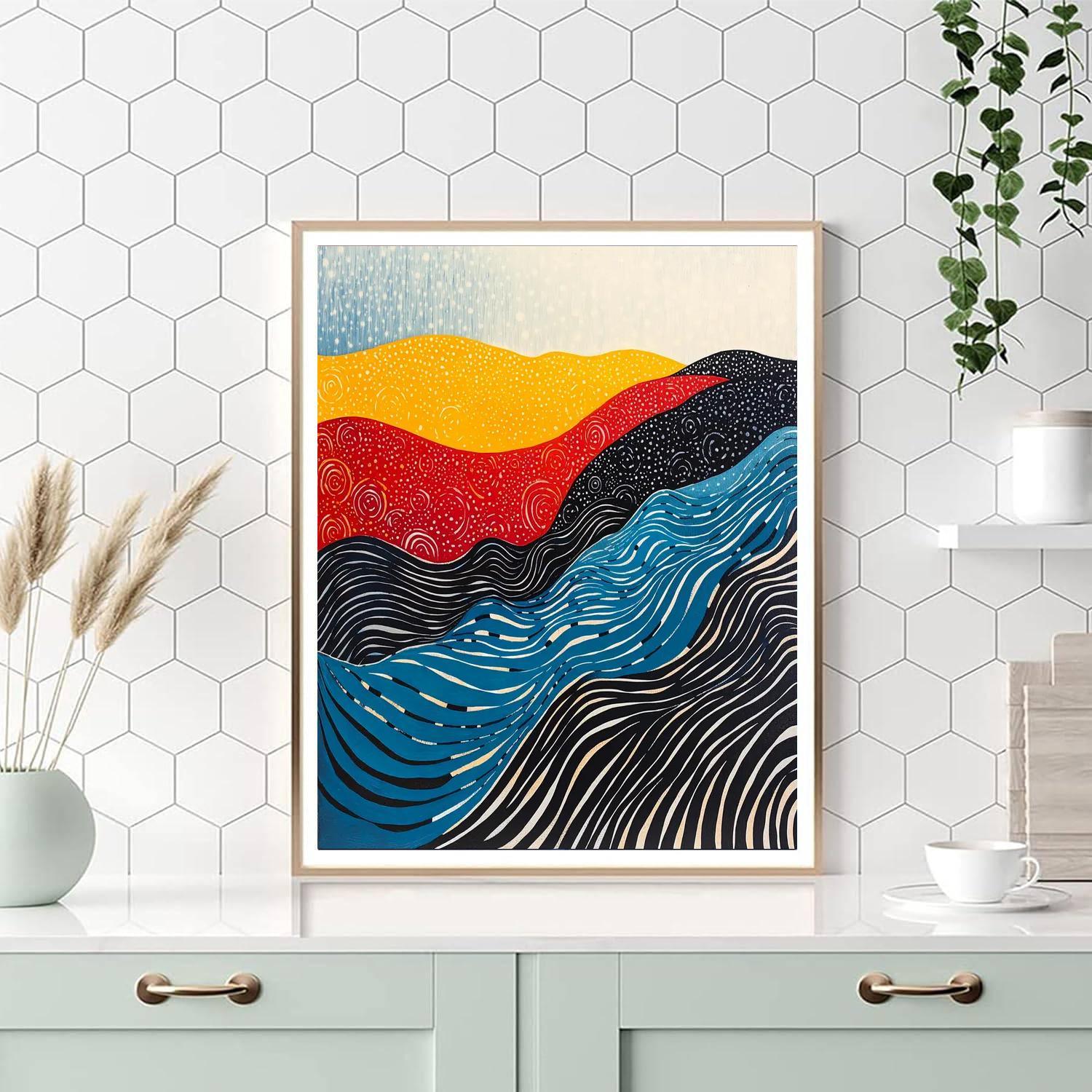 Yayoi Kusama Inspired Hypnotic Horizons  Paint By Numbers Kits