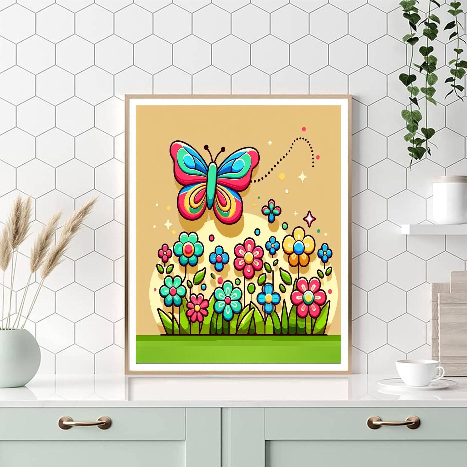 Breezy Butterfly DIY Paint By Numbers