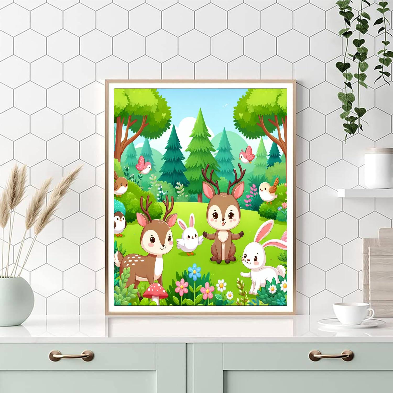 Joyful Nature Adventure Painting Number Kit