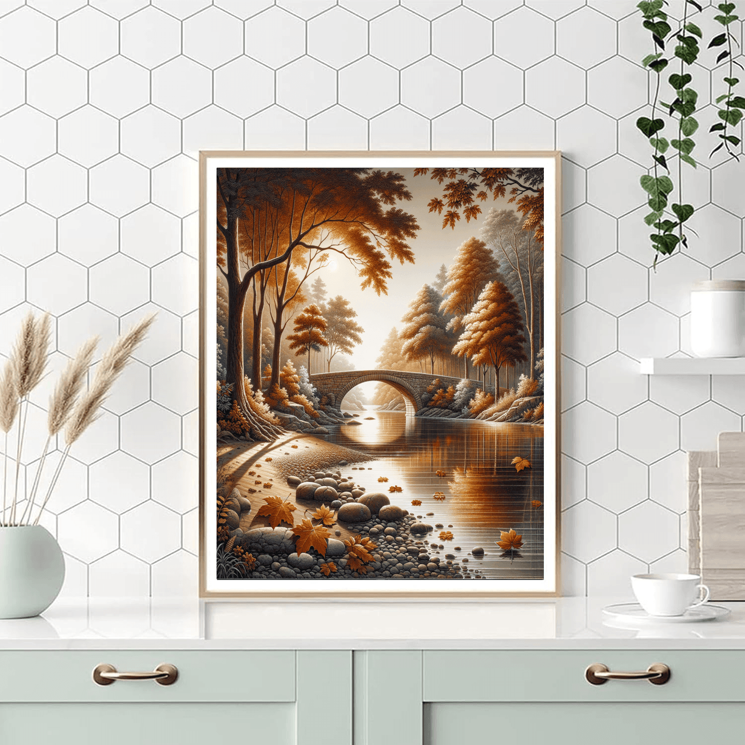 Timeless Bridge In Autumn Paint By Numbers