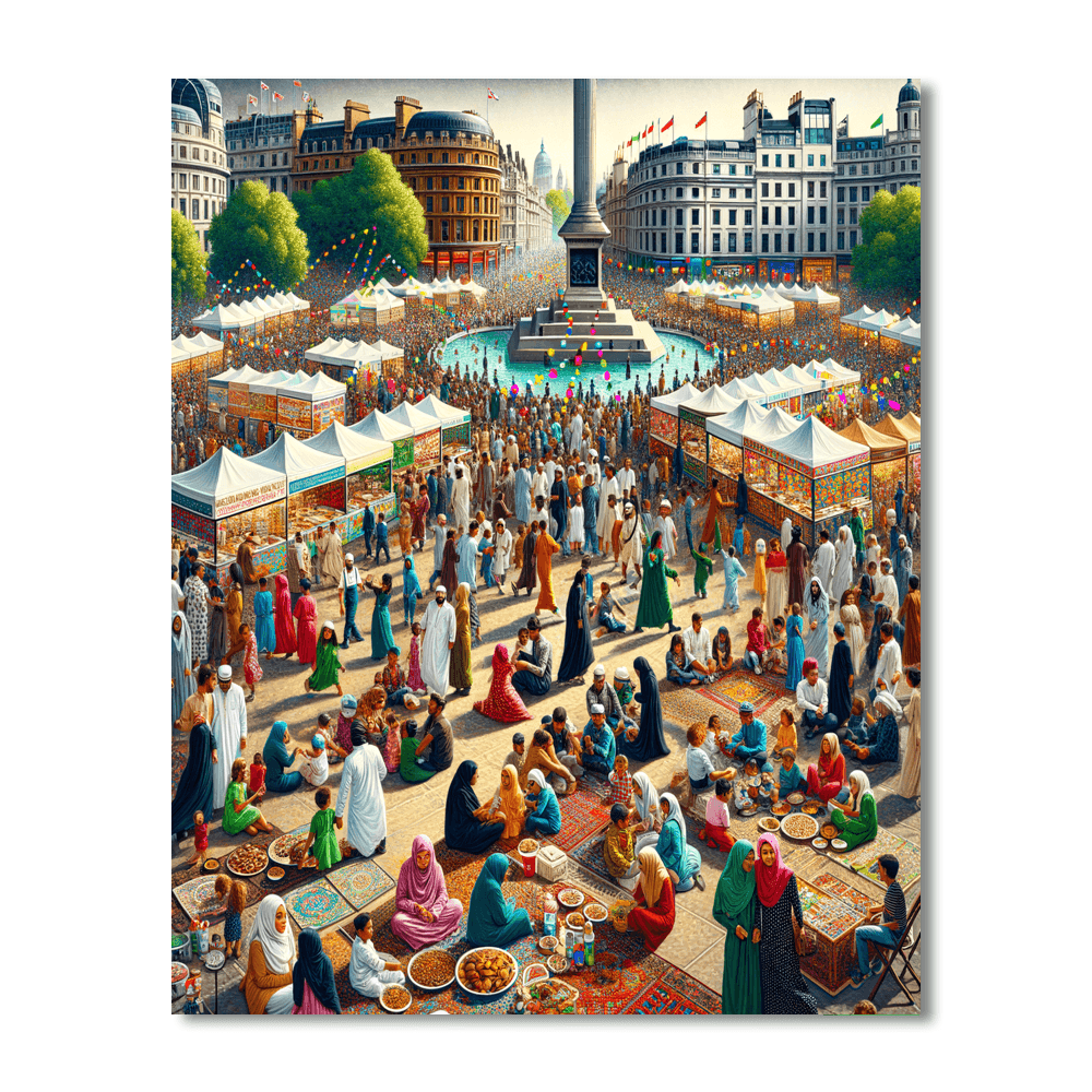 Eid Al-fitr Celebration - London, Uk Painting By Numbers Kit