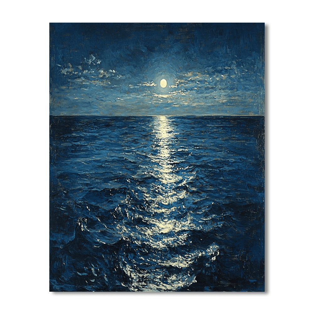 John William Waterhouse Inspired Mystical Night Ocean  Paint By Numbers Kits