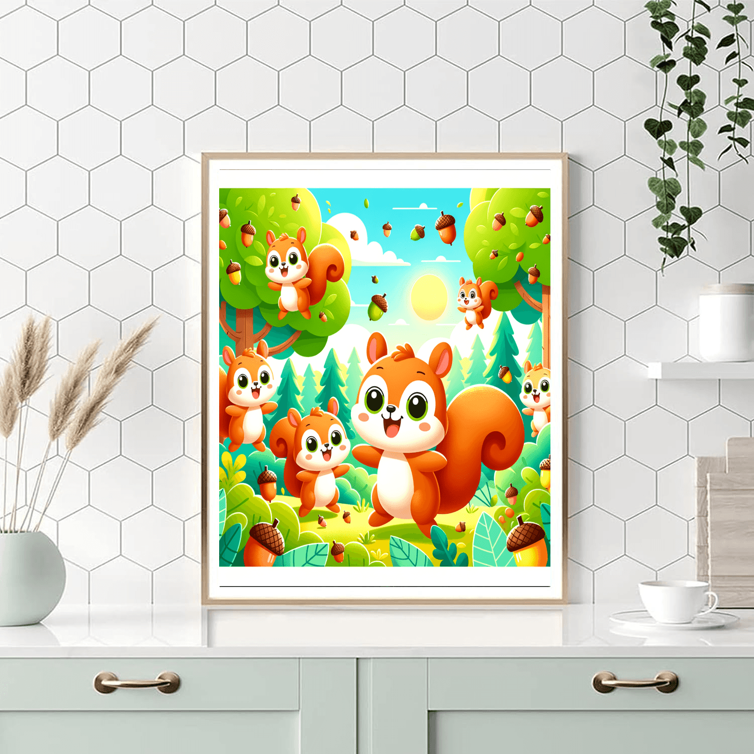 Playful Squirrels DIY Paint By Numbers