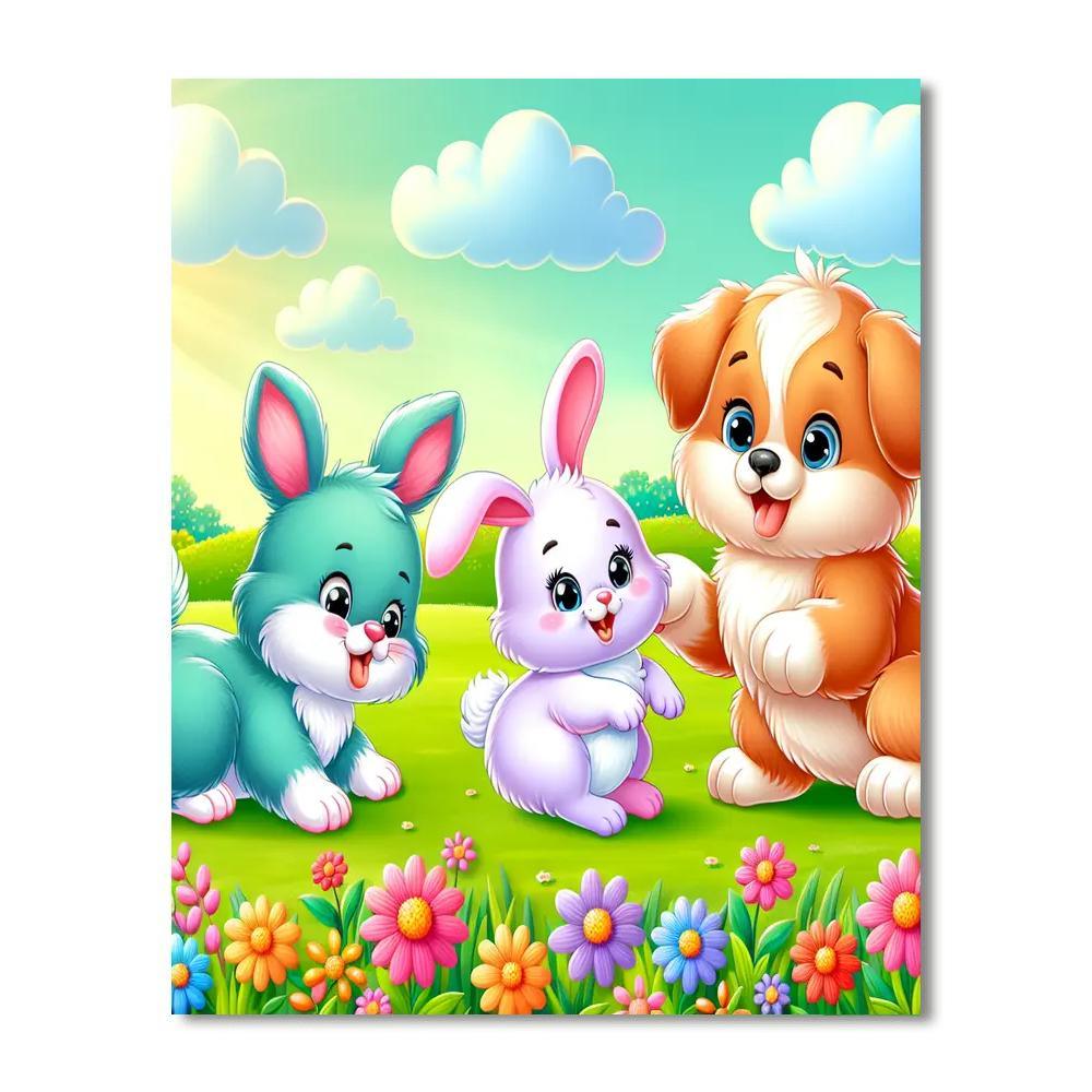 Animal Friends Playtime Painting By Numbers Kit