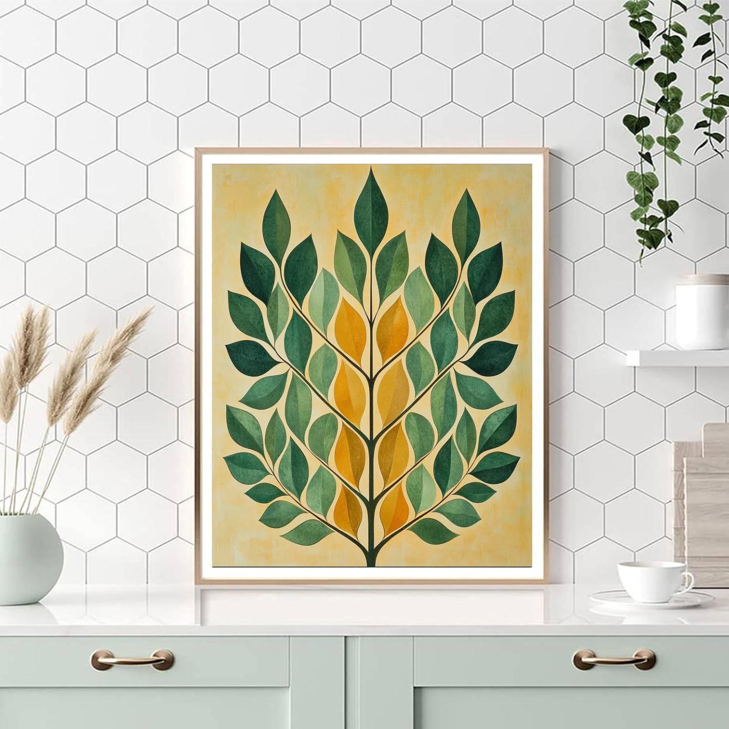 Nandalal Bose Inspired Nature's Symmetry  Painting Number Kit