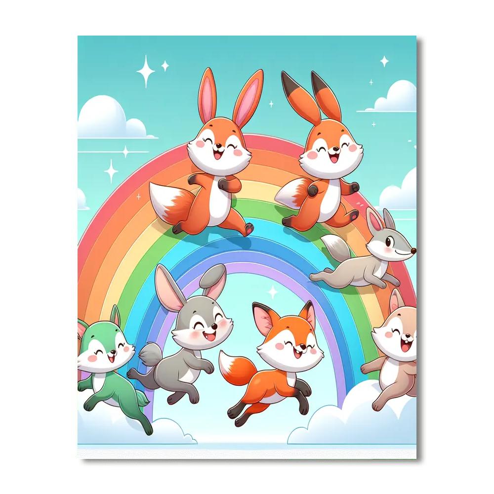 Radiant Rainbow Race Painting By Numbers Kit