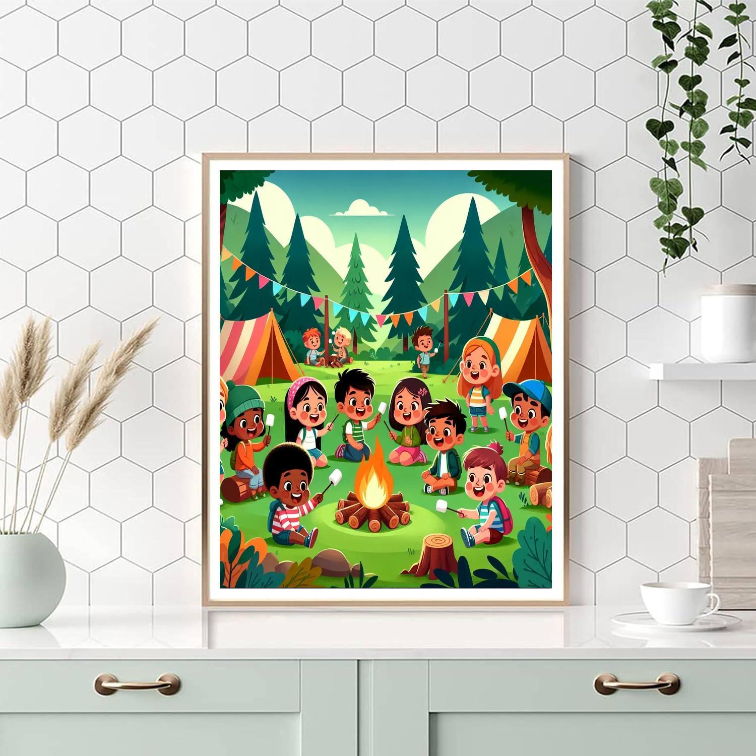 Forest Adventure Camp Painting By Numbers Kit