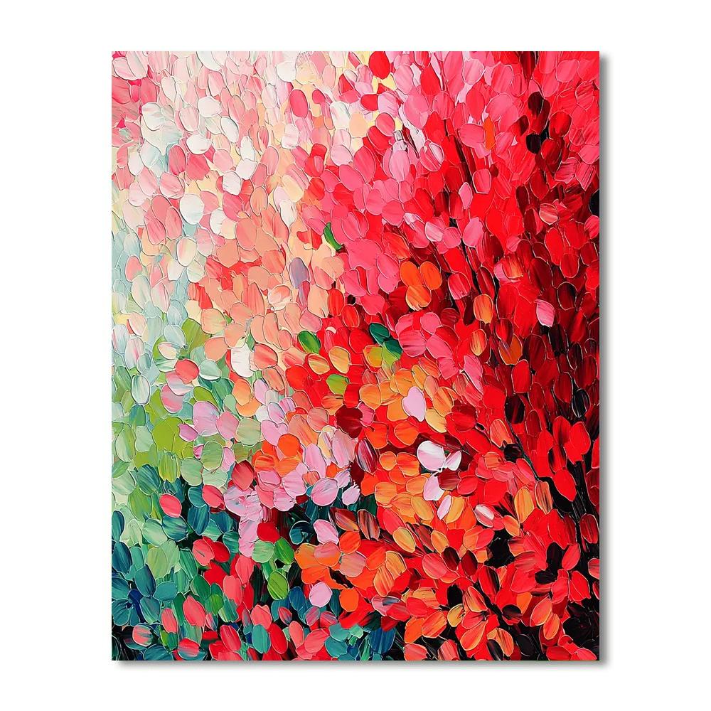 Georges Seurat Inspired Abstract Flora  Paint By Numbers Art