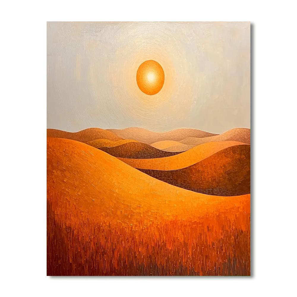 Georges Seurat Inspired Desert Mirage Composition  Numbered Painting Kits