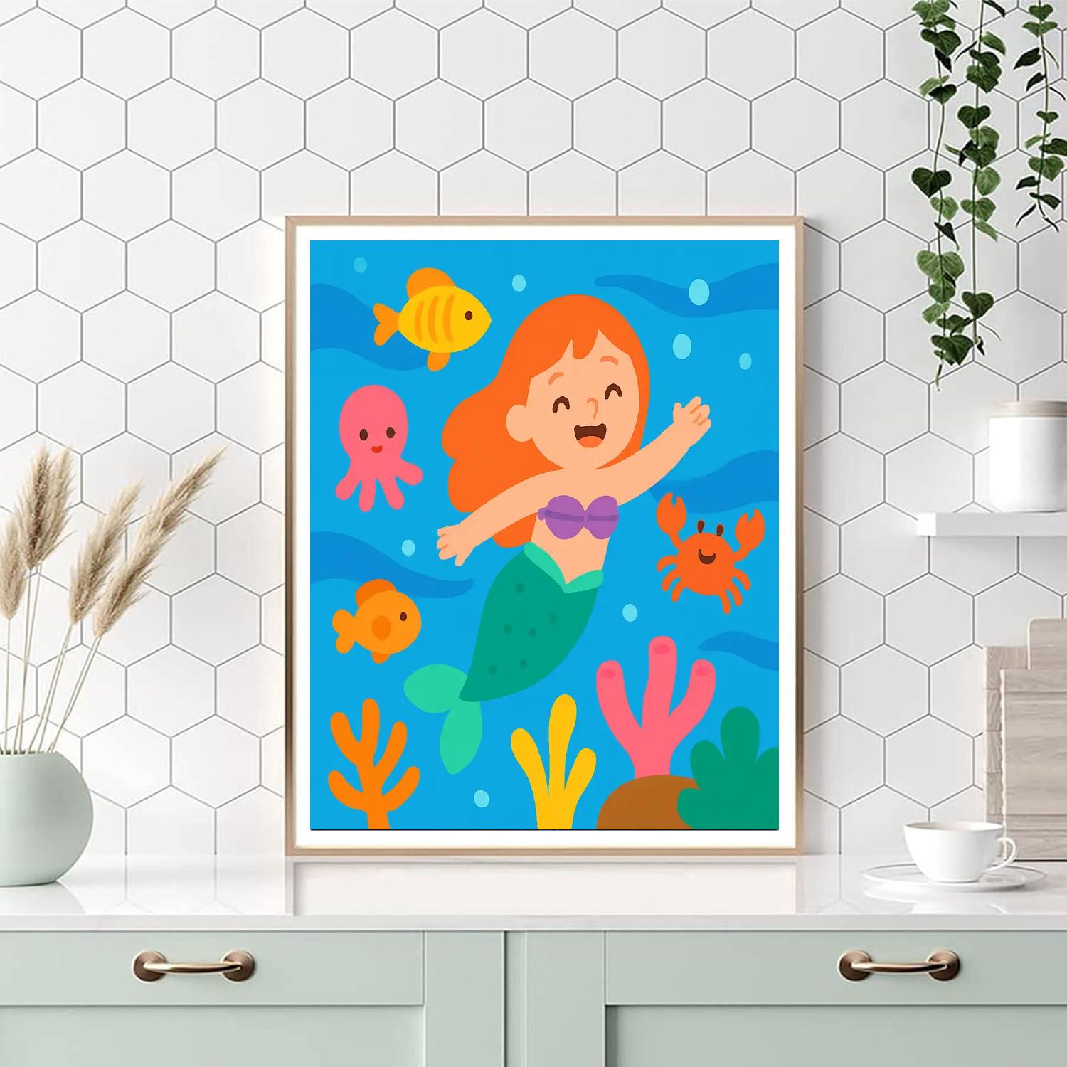 Mermaid's Undersea Adventure Paint By Numbers