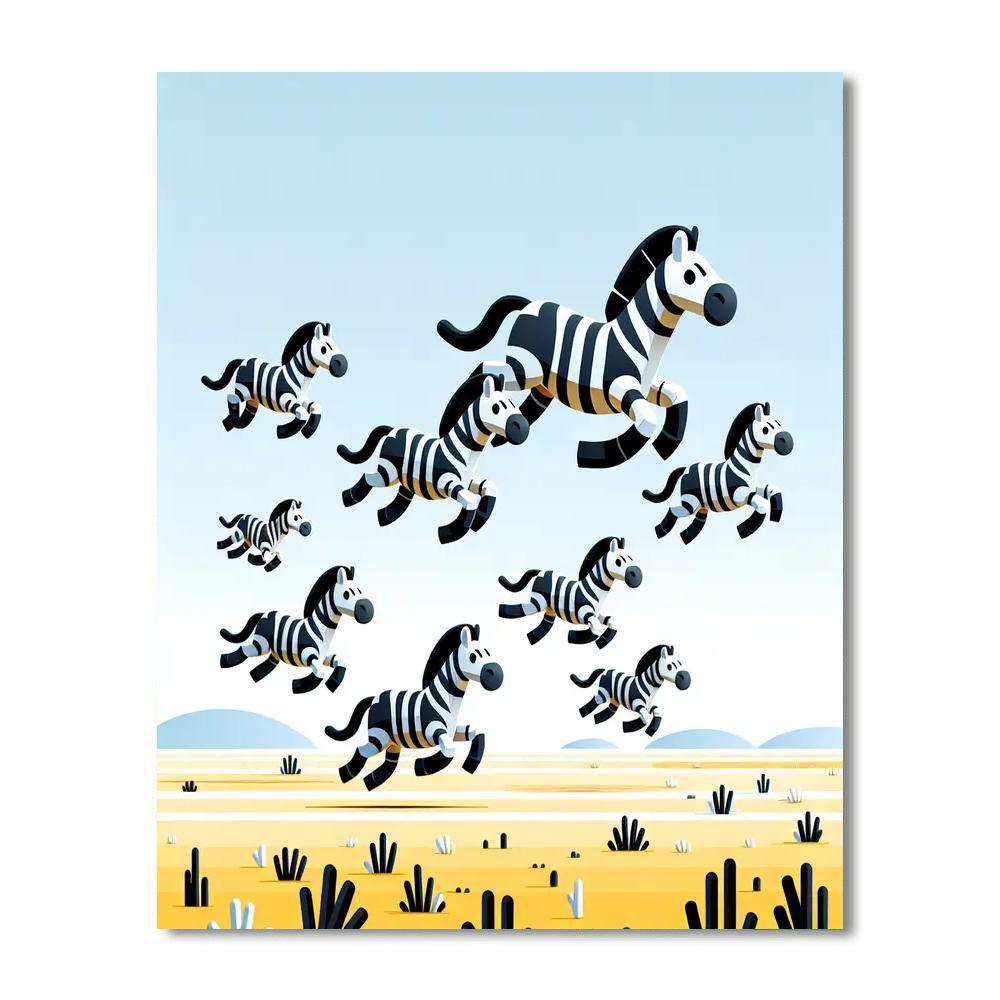 Zany Zebra Zeal Paint By Color