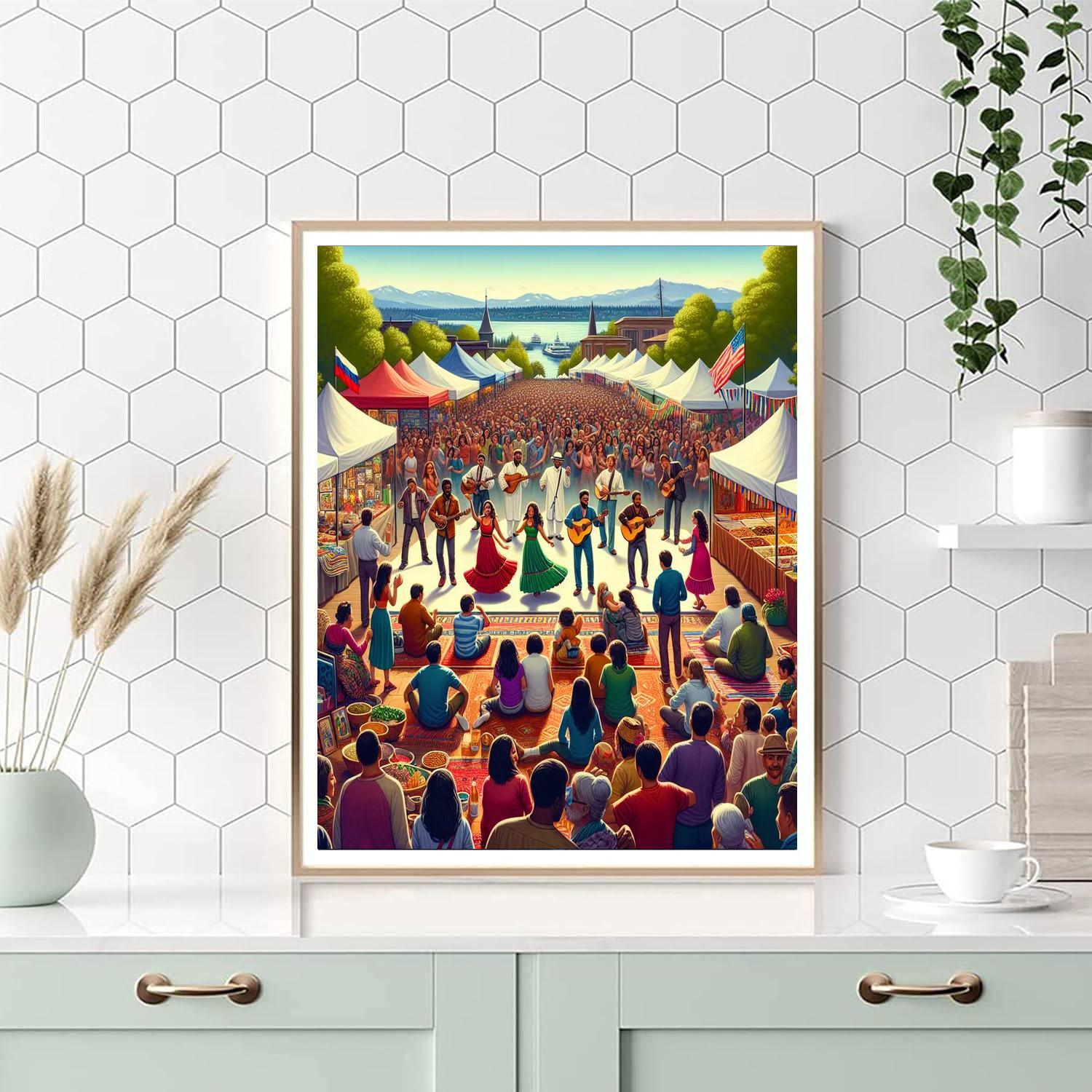 Folk Life Festival - Seattle, Usa Painting By Numbers Kit