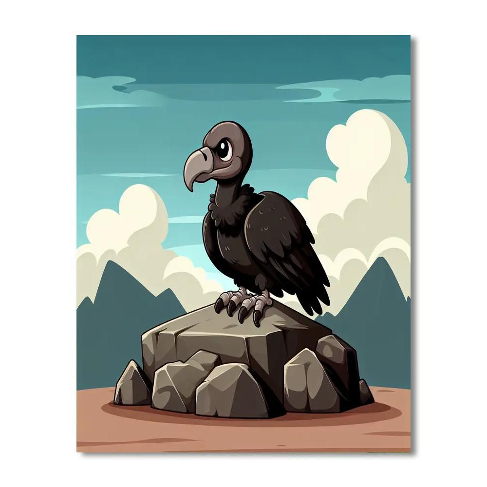 Velvety Vulture Numbered Painting Kits