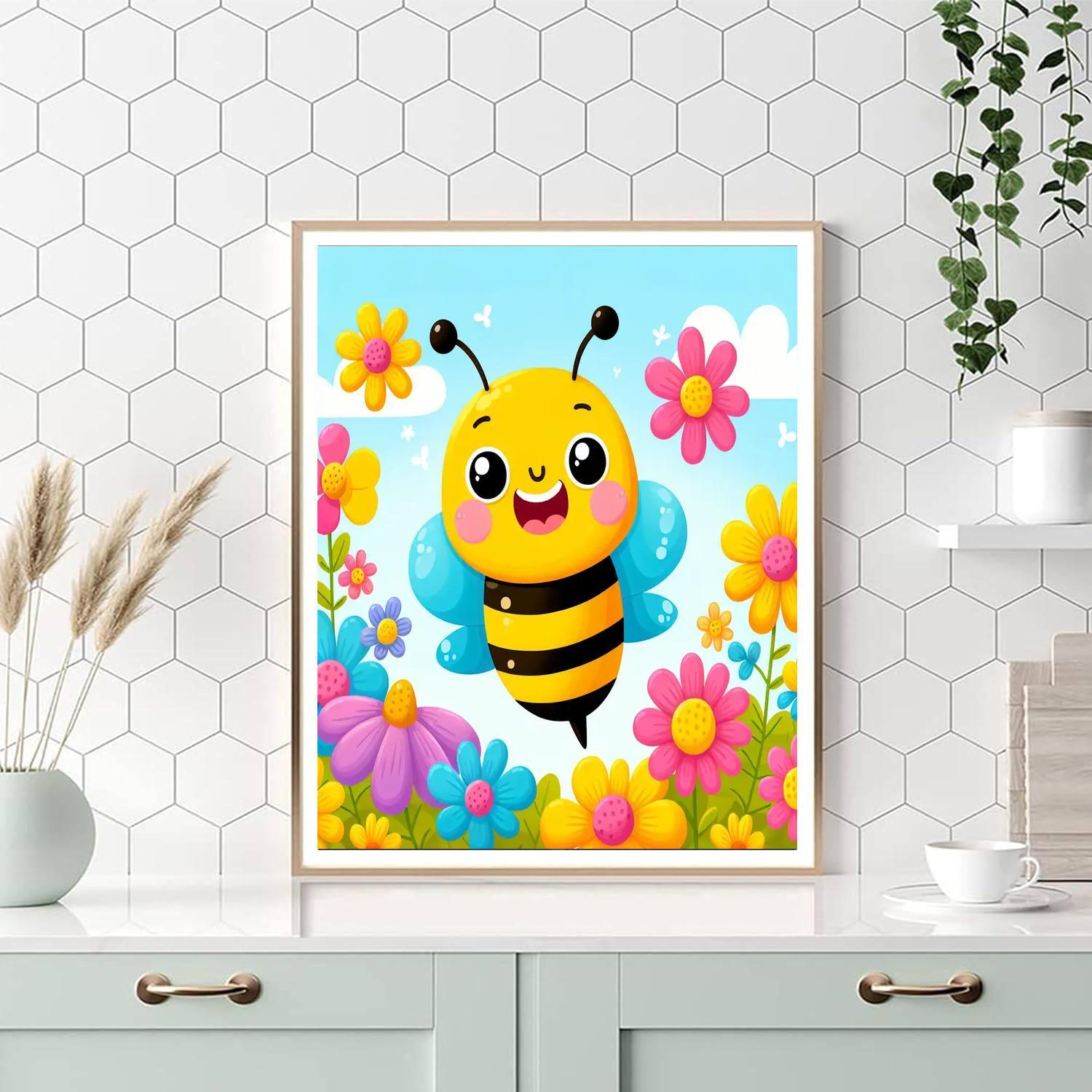 Bubbling Bee DIY Paint By Numbers