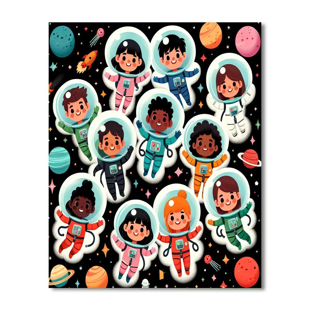 Artistic Astronauts Paint By Number