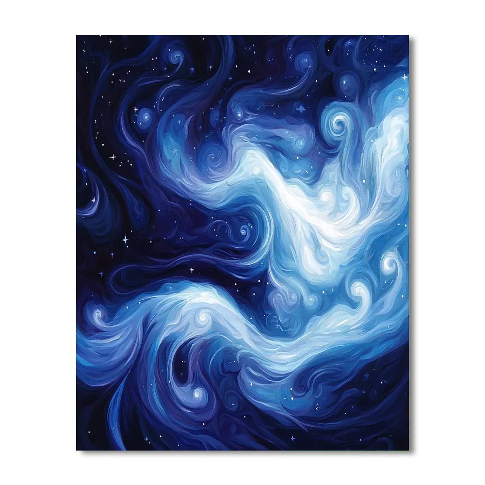 Leonardo Da Vinci Inspired Veil Of The Cosmos  Paint By Numbers Art