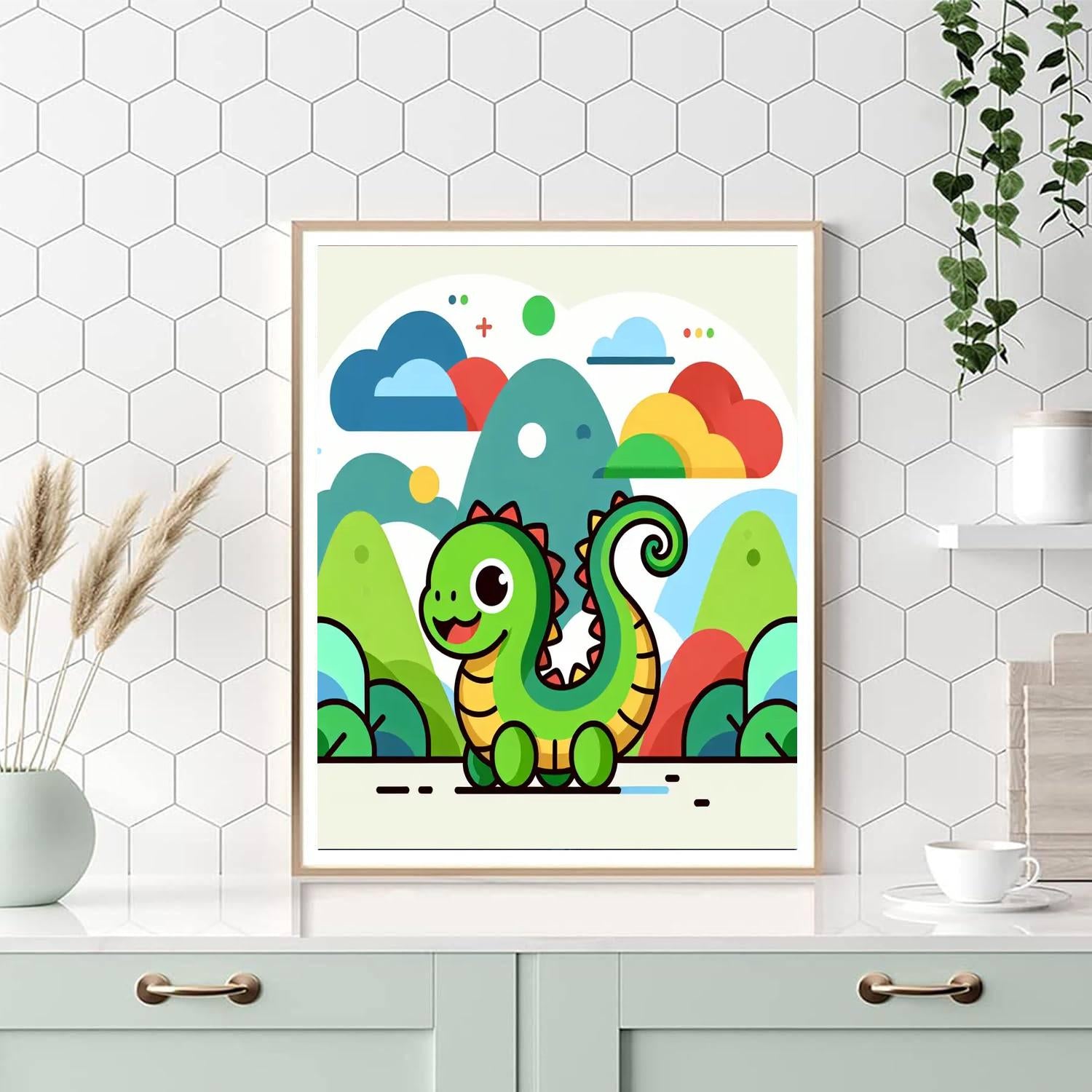 Friendly Dragon Tale Painting Number Kit