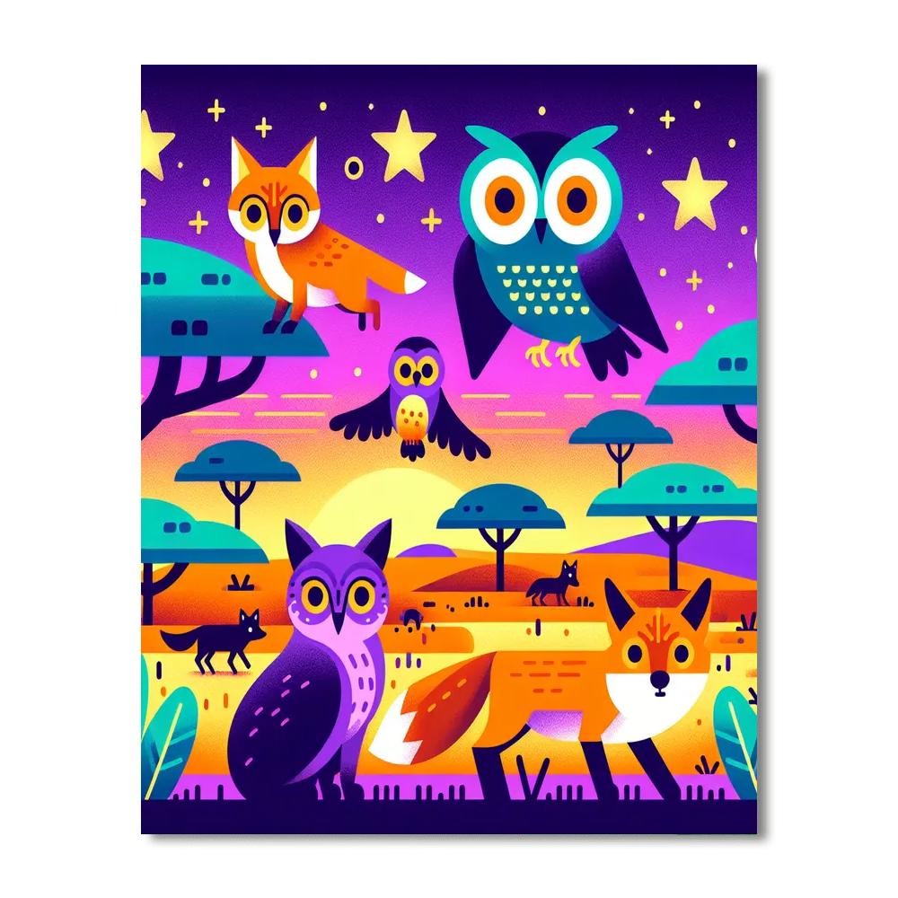 Safari Night Expedition Paint By Numbers