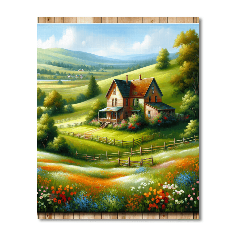 Charming Countryside Retreat Paint By Number