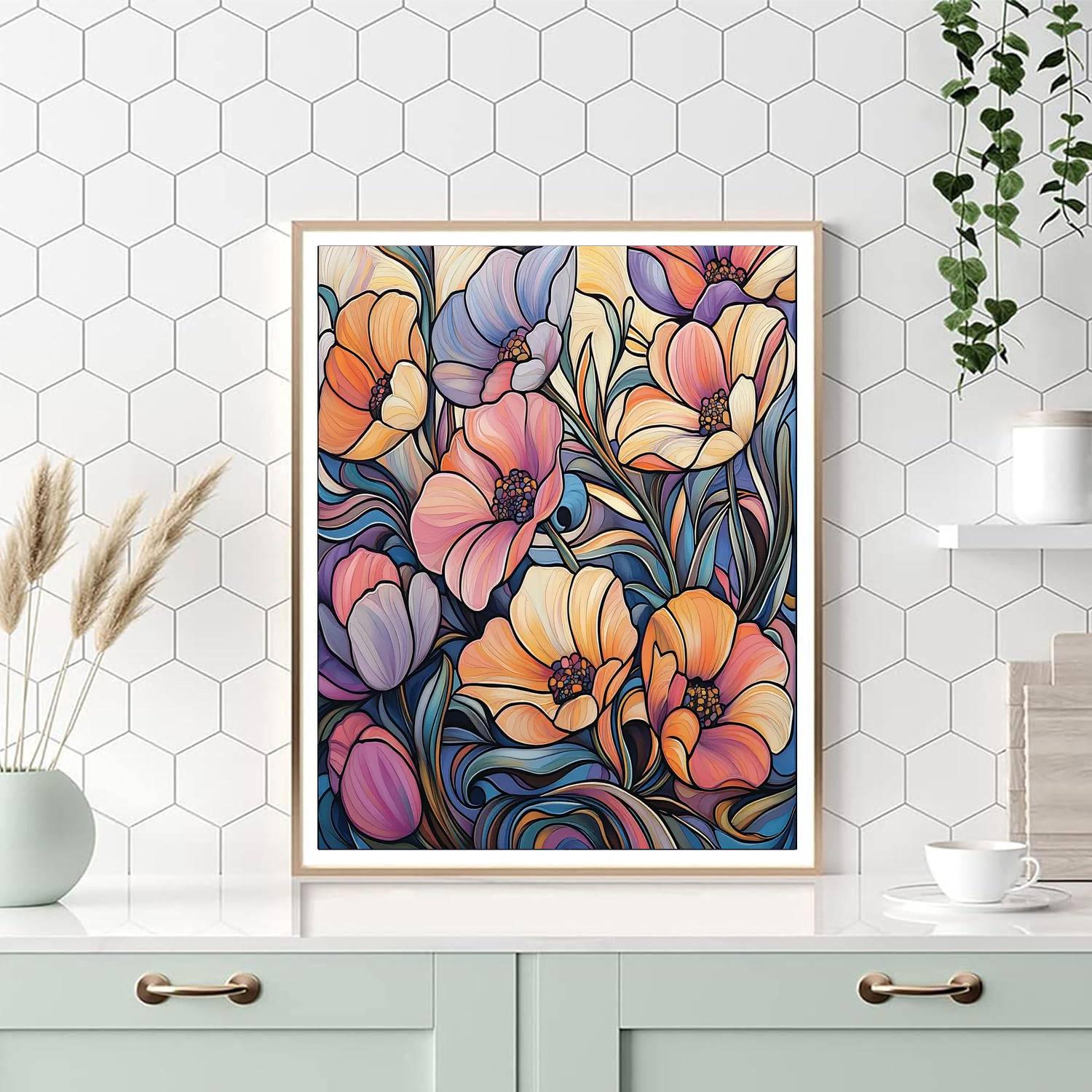 Alphonse Mucha Inspired Botanical Ballet  Painting Number Kit